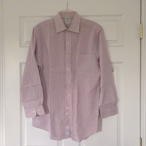 Brook Brothers pink stripes long sleeves shirt for men